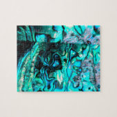 Turquoise abalone paua shell detail legpuzzel (Horizontaal)