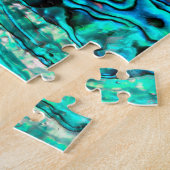 Turquoise abalone paua shell detail legpuzzel (Zijkant)