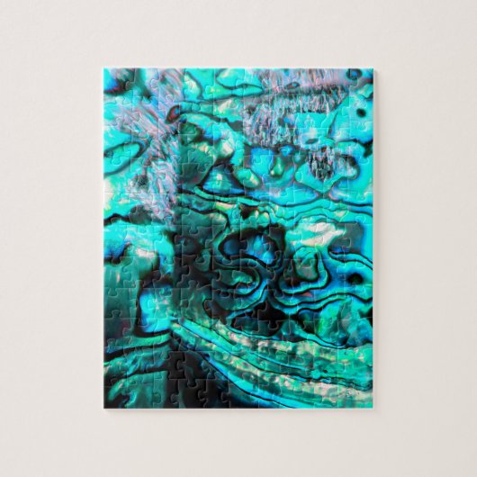 Turquoise abalone paua shell detail legpuzzel (Verticaal)