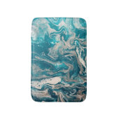 Turquoise Abstract Kleine Badmat (Voorkant Verticaal)