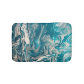 Turquoise Abstract Kleine Badmat (Voorkant)