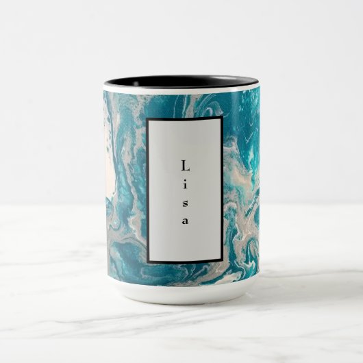 Turquoise Abstract Mok (Midden)