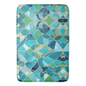 Turquoise Abstract Mozaïek Badmat (Voorkant Verticaal)