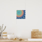 Turquoise Abstract Poster (Keuken)