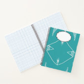 Turquoise Abstract spiraal Notitieboek (Binnen)