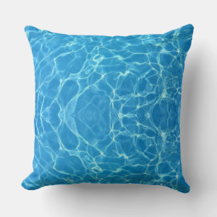 Turquoise abstract water kussen