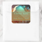 Turquoise Abstracte Citrine Crystal Product Label (Tas)