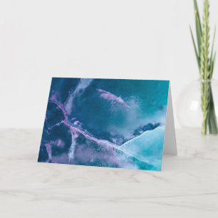Turquoise Abstracte Ice Art Kaart