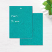 Turquoise achtergrond cadeau Labels Visitekaartjes (Bureau)