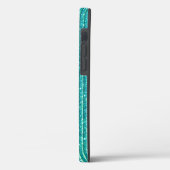 Turquoise achtergrond Case-Mate iPhone case (Achterkant / Links)