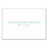 Turquoise Advice Kaarten New Mam Baby shower (Achterkant)