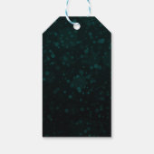 Turquoise Agate & Silver Baubles Merry Kerstmis Cadeaulabel (Achterkant)