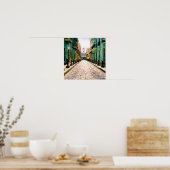 Turquoise Alley - Waterverf Sketch Ondertekend Poster (Keuken)