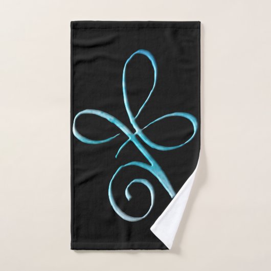 Turquoise Amour Inconditionnel (Serviette à main)