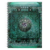 Turquoise Ancient Tome Medieval Magic Book Notitieboek (Voorkant)