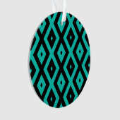 Turquoise and black diamond pattern (devant)