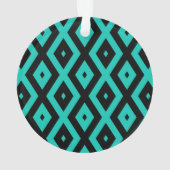 Turquoise and black diamond pattern (dos)