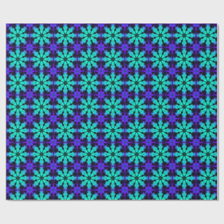 Turquoise and blue Kaleidoscope Fractal Pattern Cadeaupapier