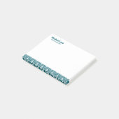 Turquoise and White Art Deco Pattern, Custom Text Post-it® Notes (Schuin)