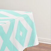 Turquoise and white diamond pattern tafelkleed (Voorbeeld)