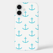 turquoise ankerpatroon Case-Mate iPhone case (Achterkant)