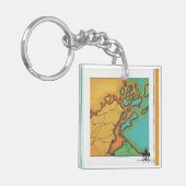 Turquoise apostelen sleutelhanger (Voorkant Links)