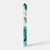 Turquoise Aqua Agate Golden Custom Monogramme mode (Côté gauche)