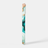 Turquoise Aqua Agate Golden Custom Monogramme mode (Côté droit)