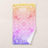 Turquoise Aqua Blue Floral (Serviette à main)