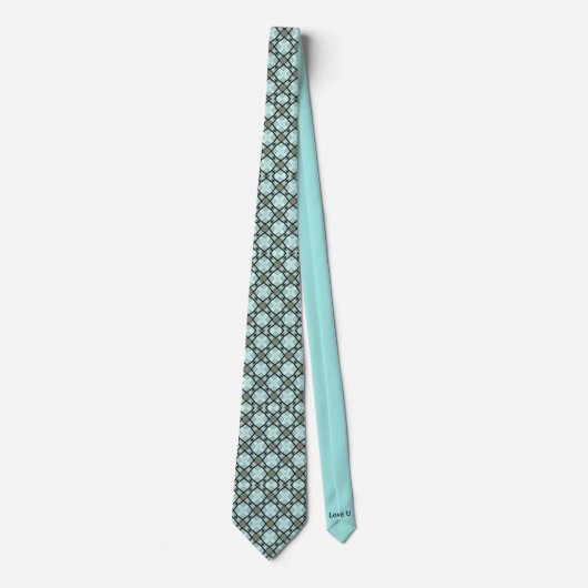 Turquoise Aqua Blue Formal Attire Stropdas (Voorkant)