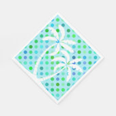 Turquoise Aqua Blue Lime Green Polkadots Pattern Servetten (Hoek)