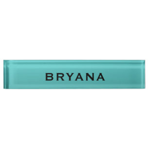 Turquoise Aqua Dipped Modern gepersonaliseerd bure Naambordje