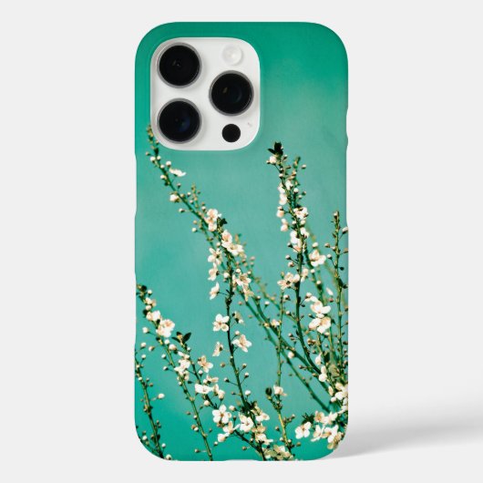 Turquoise Aqua Fine Art Floral coque iphone botani (Verso)