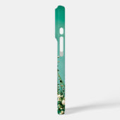 Turquoise Aqua Fine Art Floral coque iphone botani (Verso / Gauche)