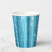 Turquoise Aqua Glam Glitter Papieren Bekers (Links)