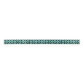 Turquoise aqua glitter zwart damast ontwerp lint (Voorkant)