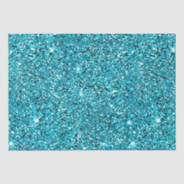 Turquoise Aqua Glitzy Sparkle Glitter Tissuepapier