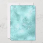 Turquoise Aqua Gold Glam Glitter Sparkle Kaart (Achterkant)