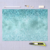 Turquoise Aqua Gold Glam Glitter Tissuepapier (Craft)