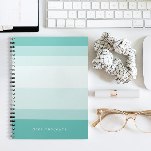 Turquoise Aqua Gradient Colorblock Notitieboek