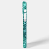 Turquoise Aqua Green Sparkle Case-Mate iPhone Case (Achterkant / Links)