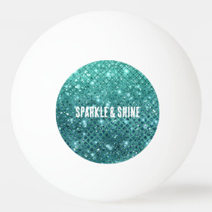 Turquoise Aqua Green Sparkle Pingpongballen
