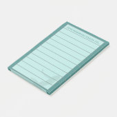 Turquoise Aqua Lined Zeemeermin Post merkt op Post-it® Notes (Schuin)