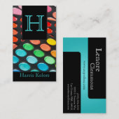 Turquoise Aqua Make Up Artiste Palette Carte de vi (Devant / Derrière)