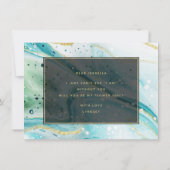 Turquoise Aqua Marble Serez-Vous Ma Carte Flower G (Dos)