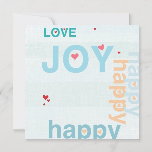 Turquoise Aqua Red Heart Modern Typography Wedding Kaart (Achterkant)