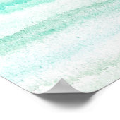 Turquoise Aqua Waves Poster (Hoek)