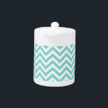 Turquoise Aqua White Large Chevron ZigZag<br><div class="desc">Turquoise / Aqua / Robin Oeuf Bleu et Blanc Grand Chevron ZigZag Motif Vous pouvez également customiser ceci avec vos propres images et texte pour créer votre propre design unique. Si vous voulez ce motif dans d'autres couleurs, envoyez-nous un email. Veuillez noter qu'il s'agit d'un design graphique numériquement qui est...</div>