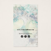 Turquoise aquarelle argent parties scintillant paq (Dos)