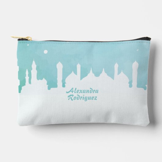 Turquoise Arabische nachten Waterverf Etui (Voorkant)